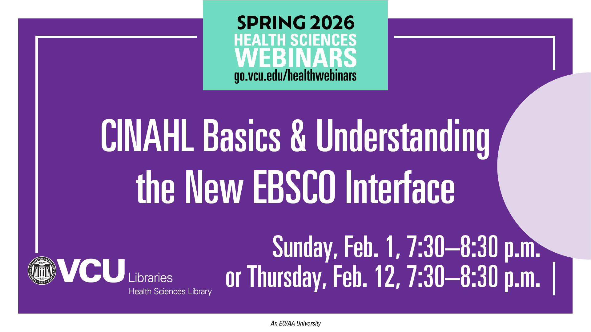 CINAHL Basics & Understanding the New EBSCO Interface